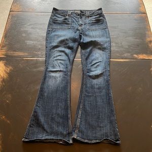 Hi-Rise Artist Stretch American Eagle Blue Jeans 8 REG